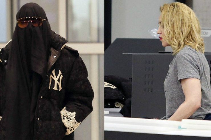 Мадонне пришлось снять паранджу на досмотре в аэропорту Нью-Йорка