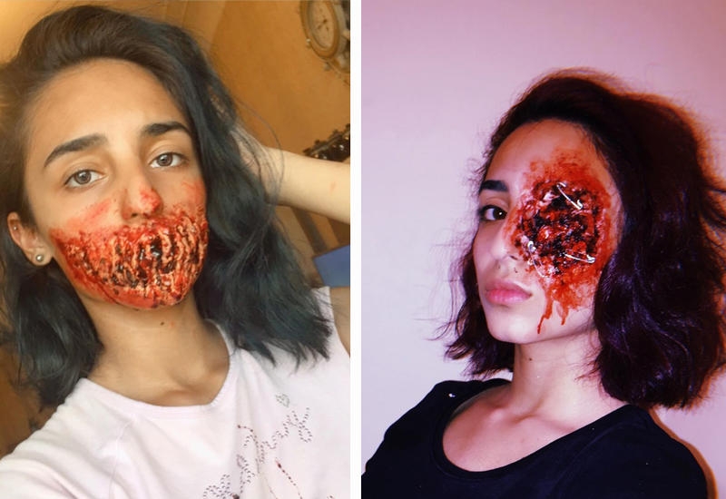 19-летняя азербайджанка взрывает соцсети реалистичным гримом - ФОТО