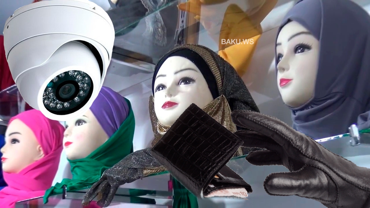В Баку женщина совершила кражу из магазина мусульманской одежды - ВИДЕО