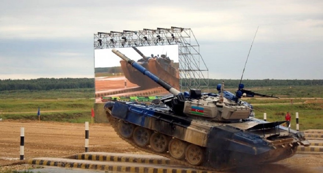 Азербайджанские танкисты в полуфинале конкурса Танковый биатлон