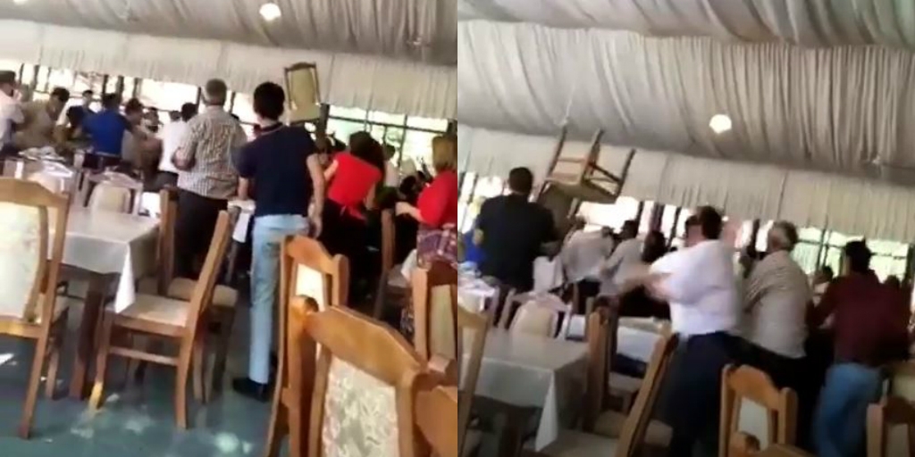 Массовая драка на азербайджанской свадьбе: в ход пошли стулья и посуда - ВИДЕО