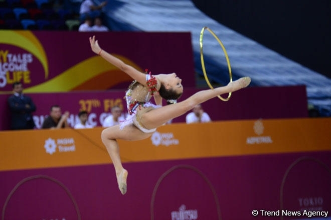 В Баку проходят финалы 37-го Чемпионата мира по художественной гимнастике - ФОТО