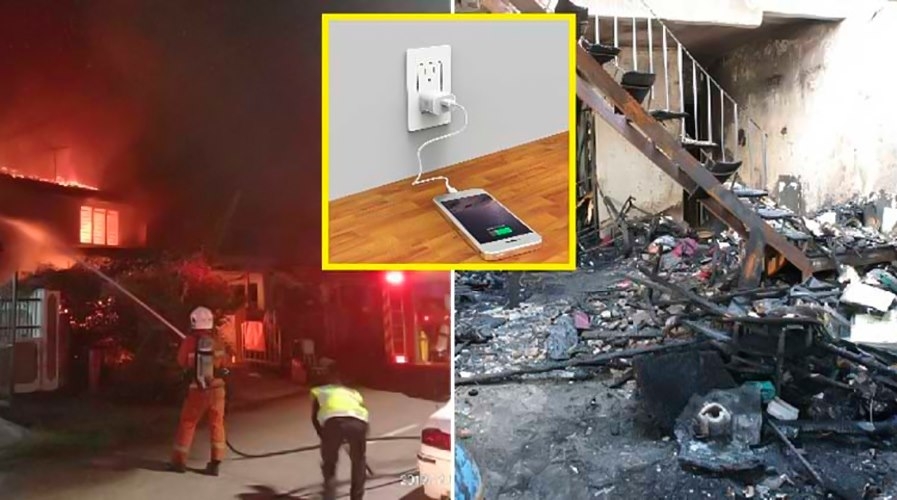 Зарядка для телефона сожгла три дома