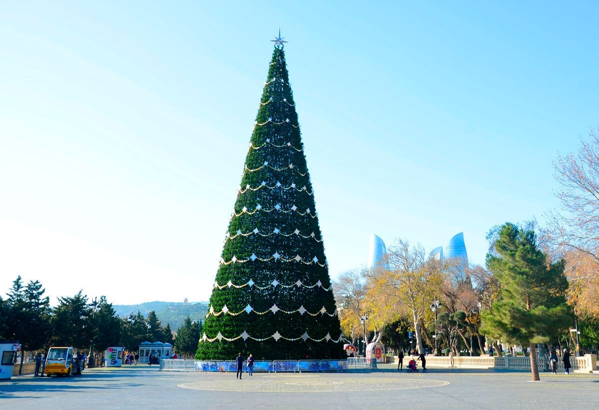 Изменено место самой высокой новогодней елки в Баку