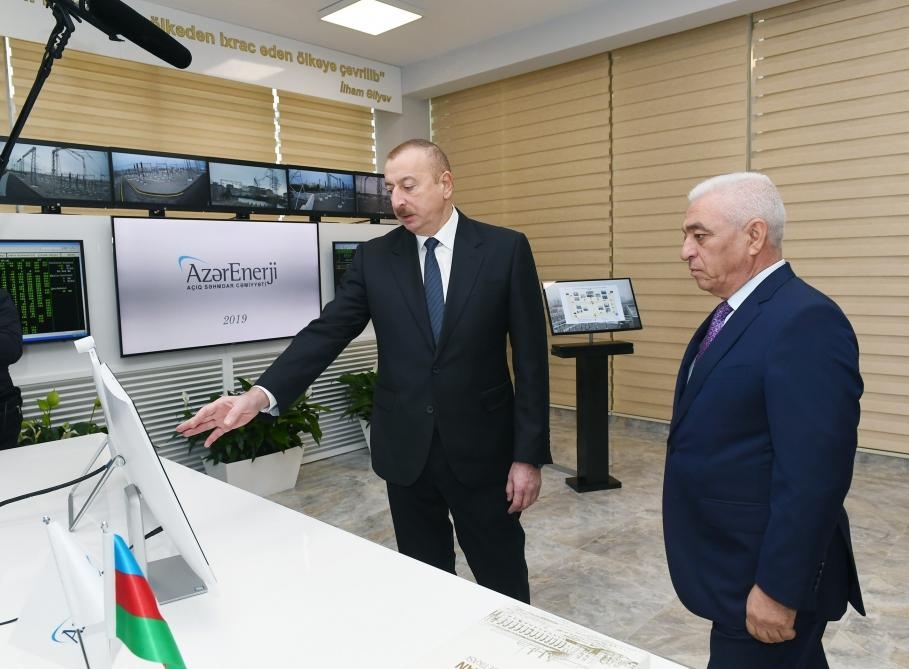 Президент Ильхам Алиев принял участие в открытии подстанции "Мушфиг" - ФОТО