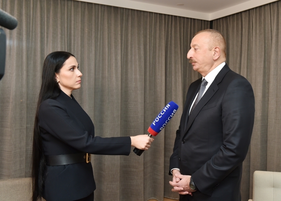 Президент Ильхам Алиев дал интервью российскому телеканалу "Россия-24"