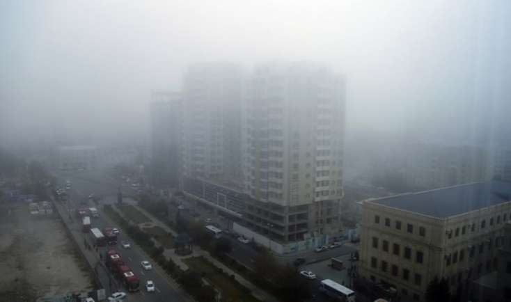 На территории страны наблюдается пыльный туман