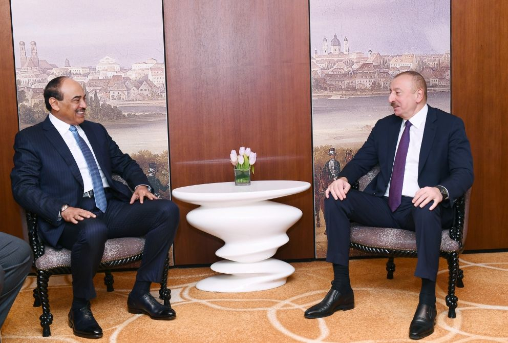 Президент Ильхам Алиев в Мюнхене встретился с премьер-министром Кувейта - ФОТО