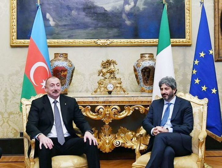 Ильхам Алиев встретился с  председателем палаты депутатов Италии - ФОТО