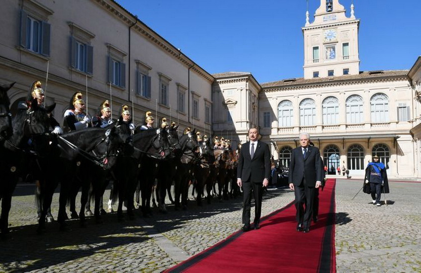 В Риме состоялась официальная церемония проводов Ильхама Алиева - ФОТО