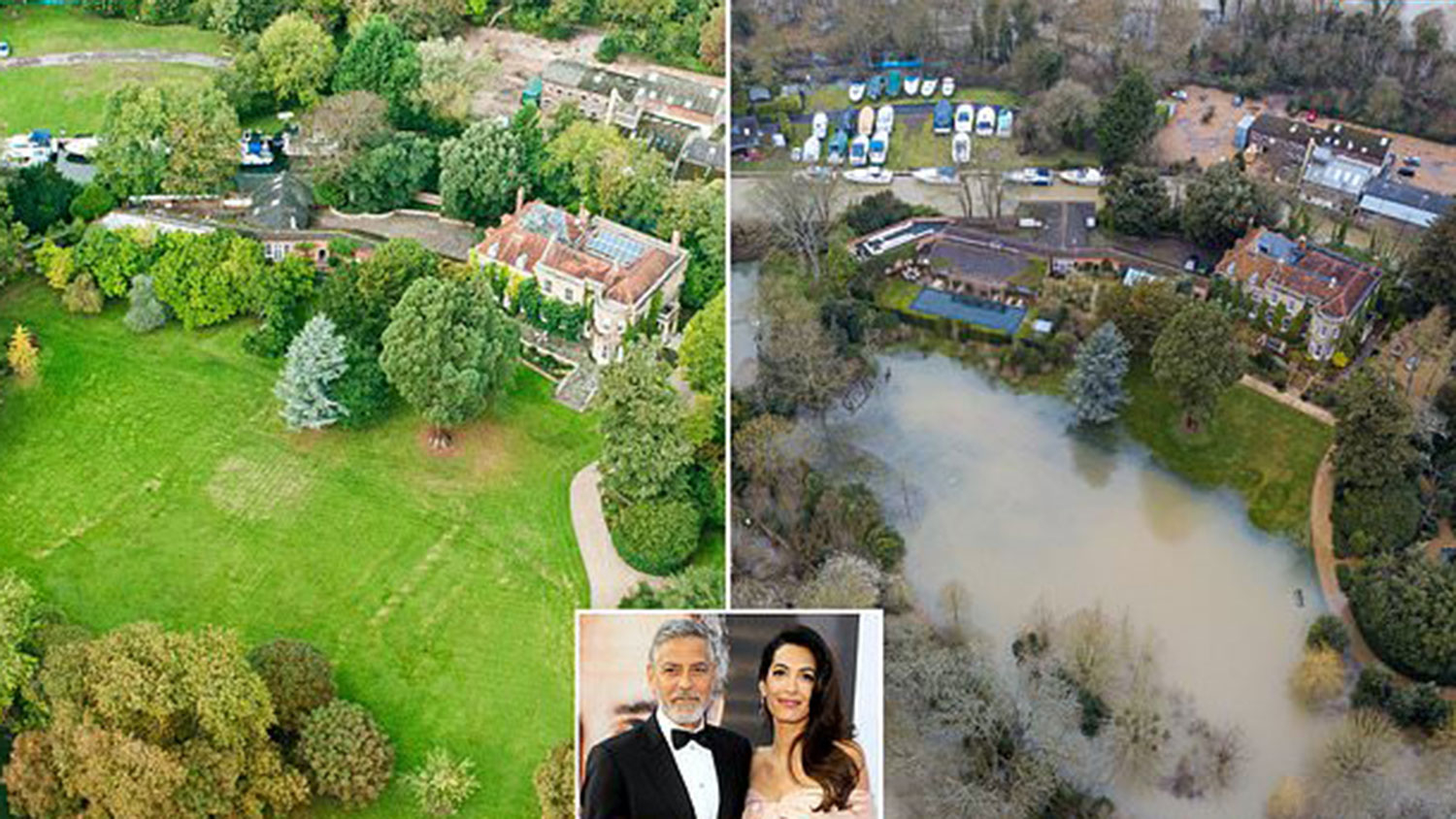 Поместье Джорджа Клуни за 15 миллионов долларов затопило