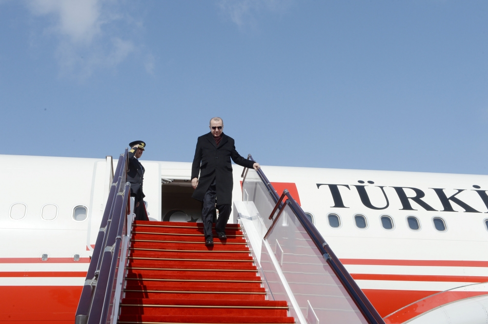 Президент Турции Реджеп Тайип Эрдоган прибыл с визитом в Азербайджан - ФОТО