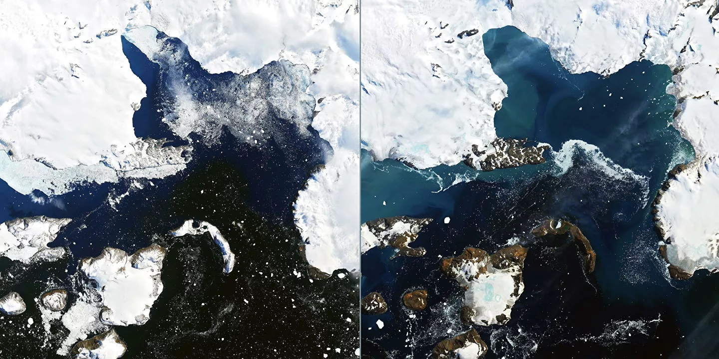 НАСА опубликовало фото таяния ледников в Антарктиде