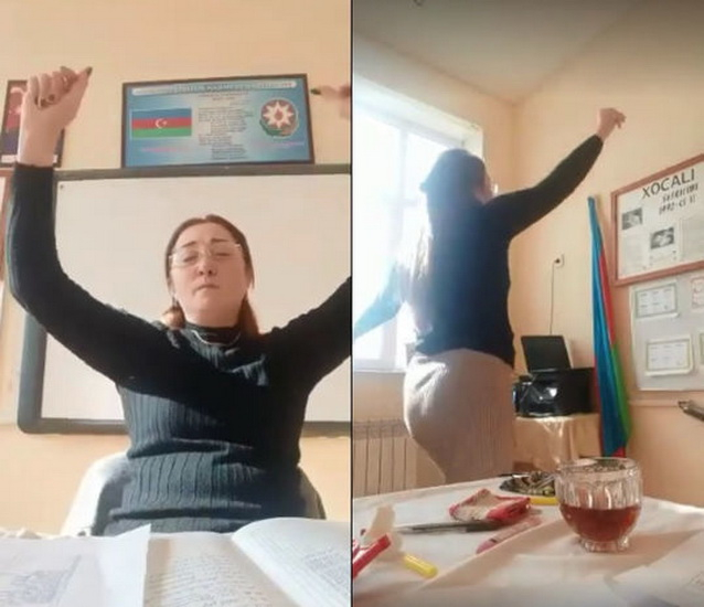 В Азербайджане учительница станцевала в классе под песню Məsti Хumar - ВИДЕО