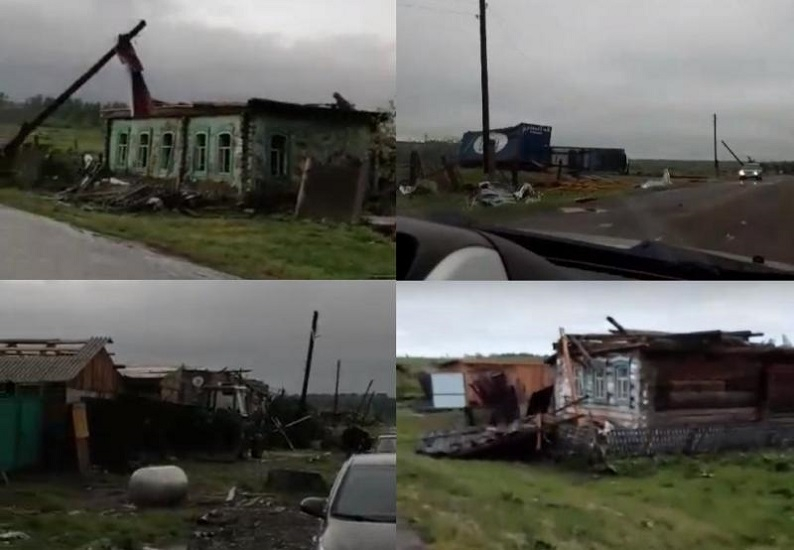 В России ветром сдуло целую деревню - ВИДЕО