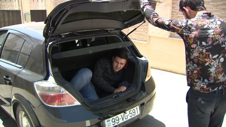 Задержан человек, пытавшийся проехать в Баку в багажнике автомобиля – ФОТО\ВИДЕО
