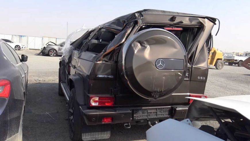 В Дубае обнаружили огромную стоянку разбитых дорогих автомобилей - ВИДЕО