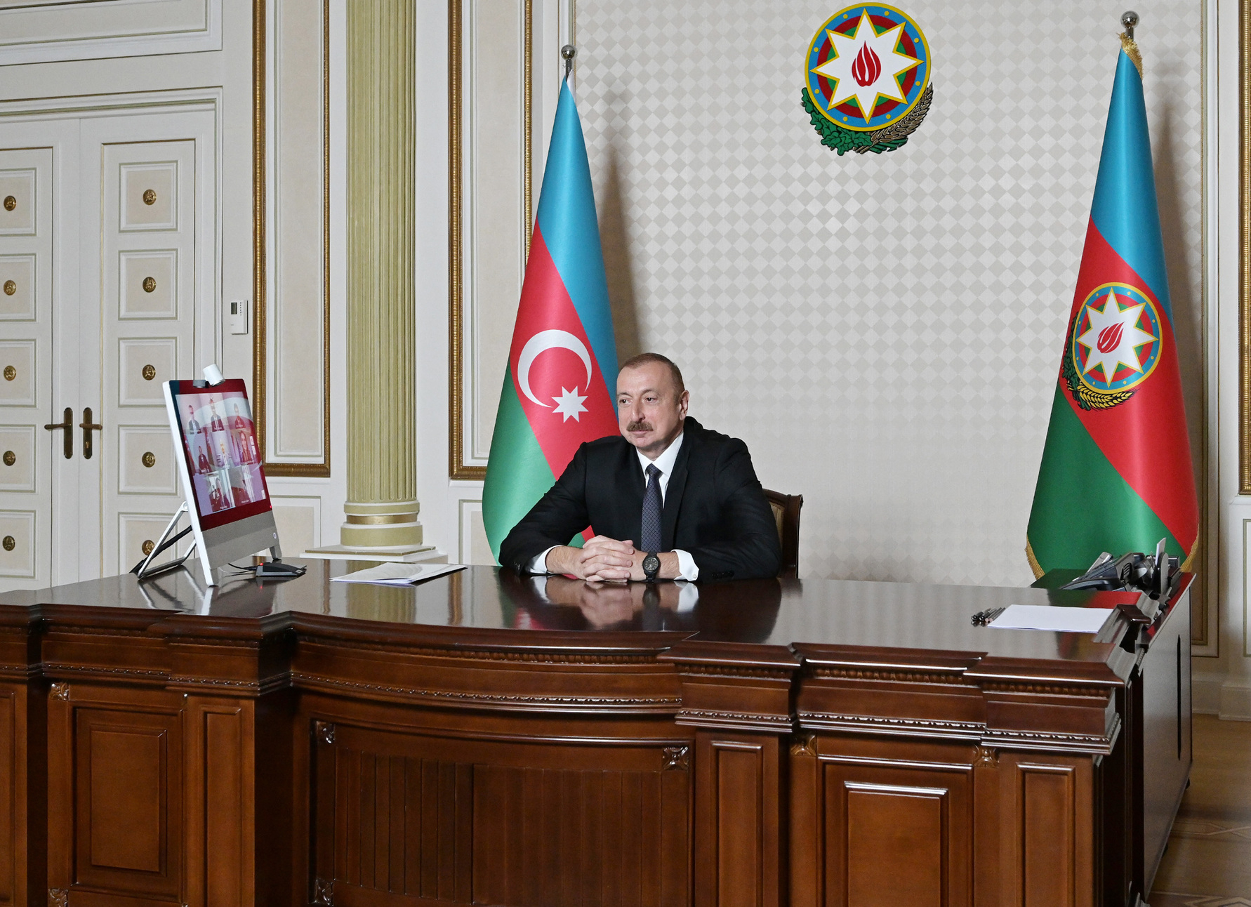 Состоялась видеоконференция между Ильхамом Алиевым и вице-президентом "Microsoft"