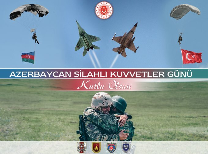 Минобороны Турции поздравило Азербайджан с Днем Вооруженных cил - ФОТО