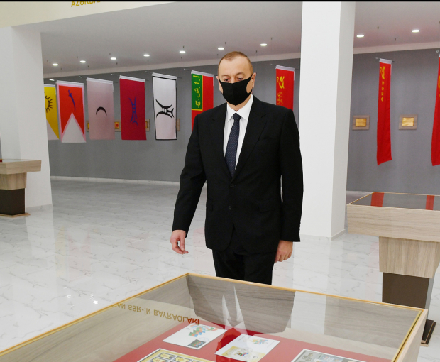 Ильхам Алиев на открытии Музея государственной символики в Тертере - ФОТО