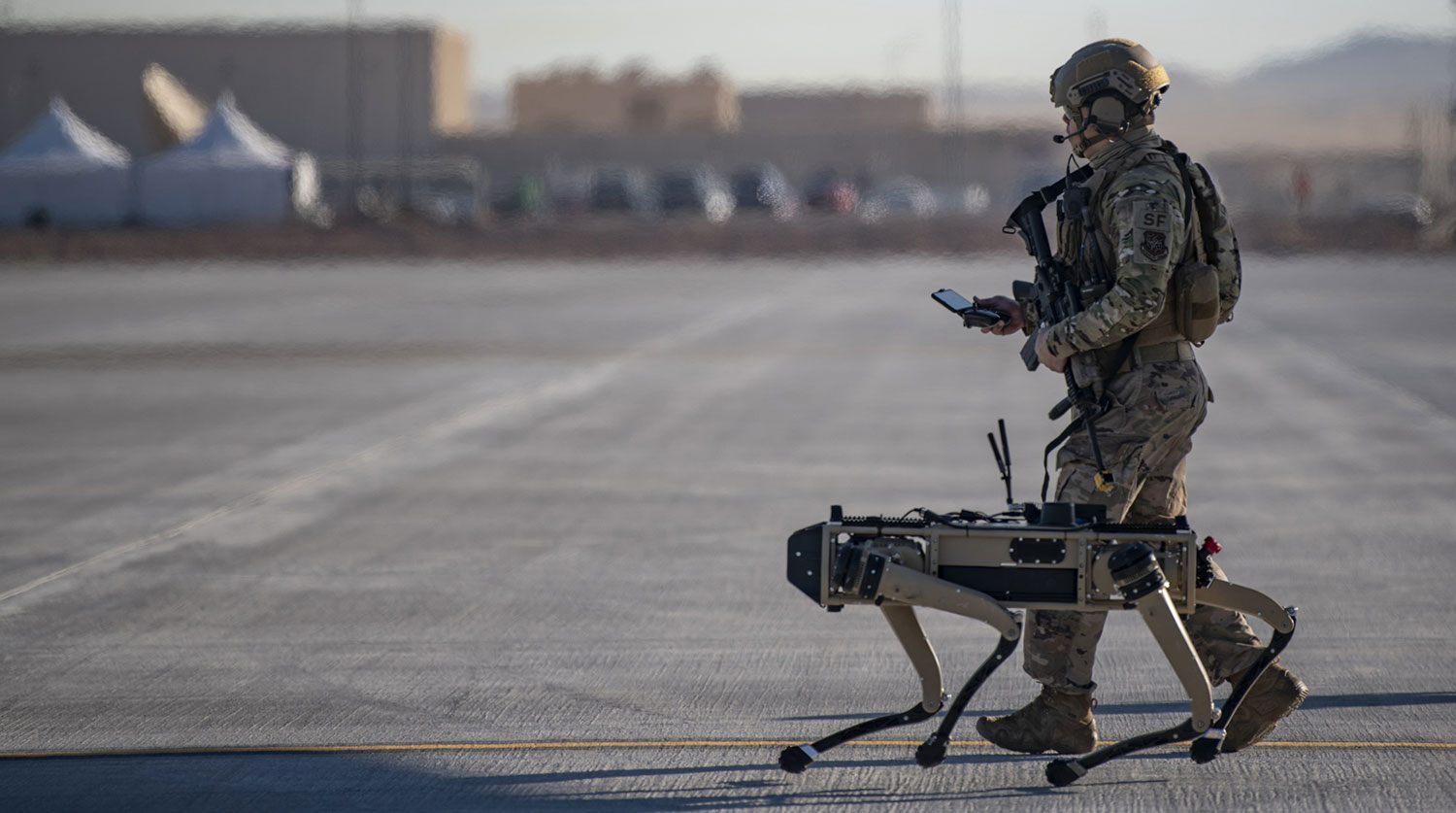 ВВС США применили собак-роботов на учениях