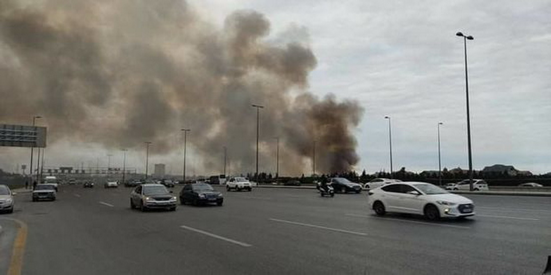 В Баку начался сильный пожар – ВИДЕО