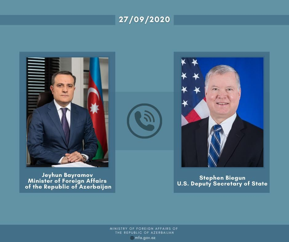 Состоялся телефонный разговор главы МИД Азербайджана с заместителем госсекретаря США