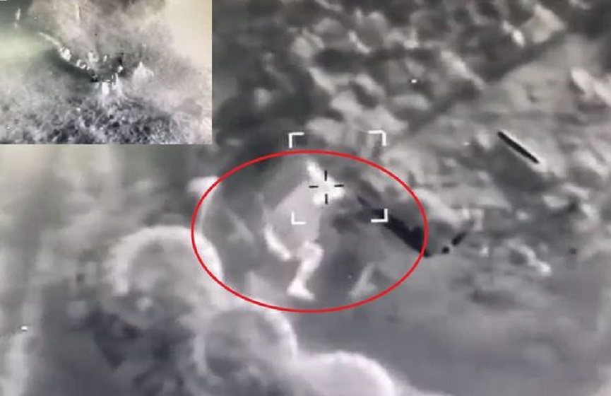 Азербайджанский дрон-камикадзе уничтожил живую силу пытавшегося скрыться врага - ВИДЕО