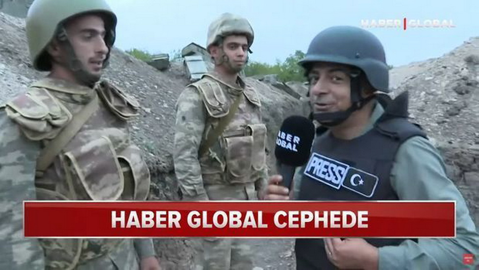 Корреспондент Haber Global рядом с нашими солдатами на передовой - ВИДЕО