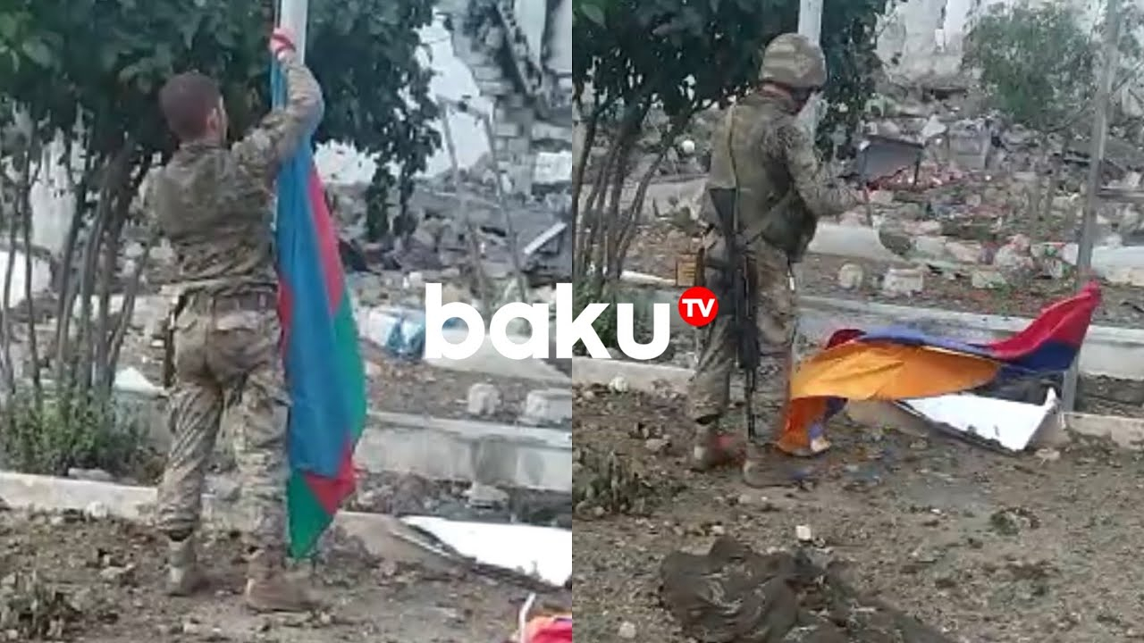 Поднят флаг Азербайджана на освобожденных от оккупации территориях