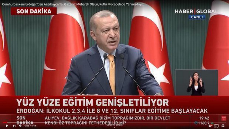 Реджеп Тайип Эрдоган поздравил азербайджанский народ с победой - ВИДЕО