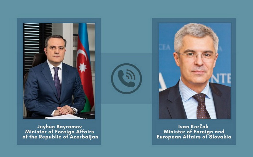 Главы МИД Азербайджана и Словакии переговорили по телефону