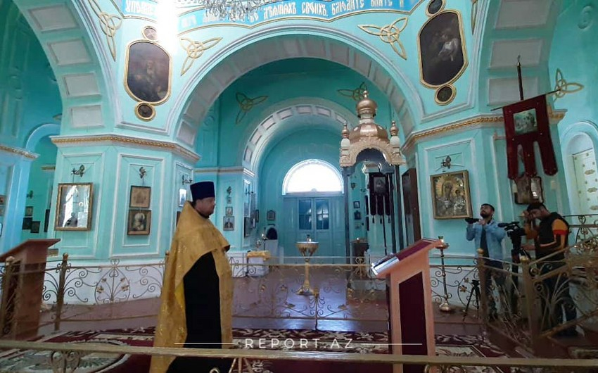 В Русской православной церкви в Гяндже проходит церемония поминания шехидов