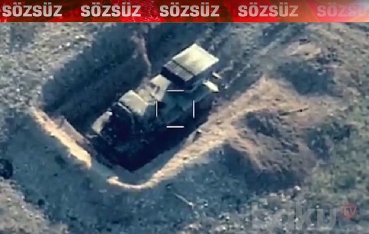 Азербайджанская армия уничтожила несколько единиц военной техники врага – ВИДЕО