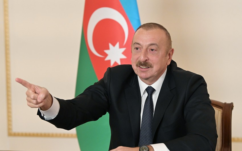 Президент Азербайджана: Сегодня флаг Азербайджана развевается в Шуше