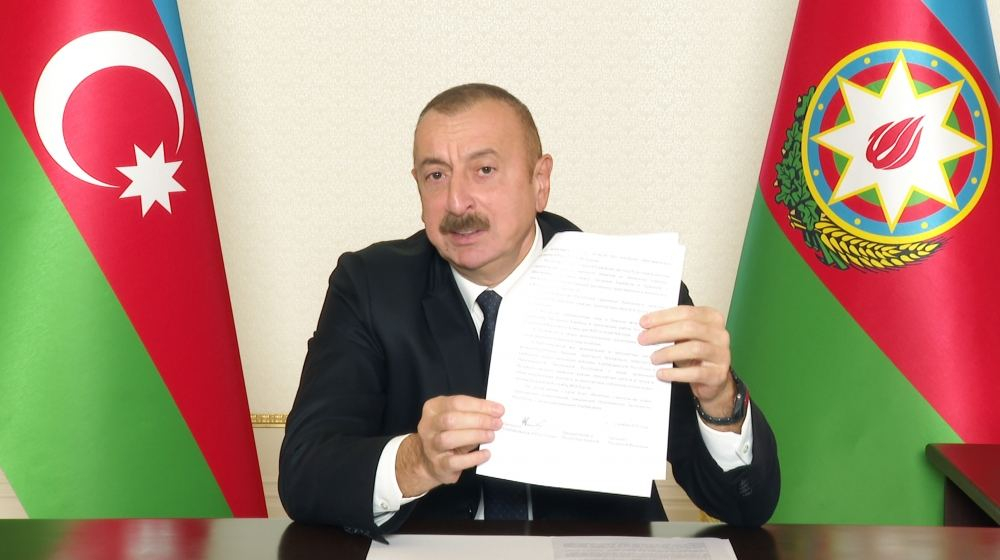 Ильхам Алиев: Данное заявление фактически означает военную капитуляцию Армении