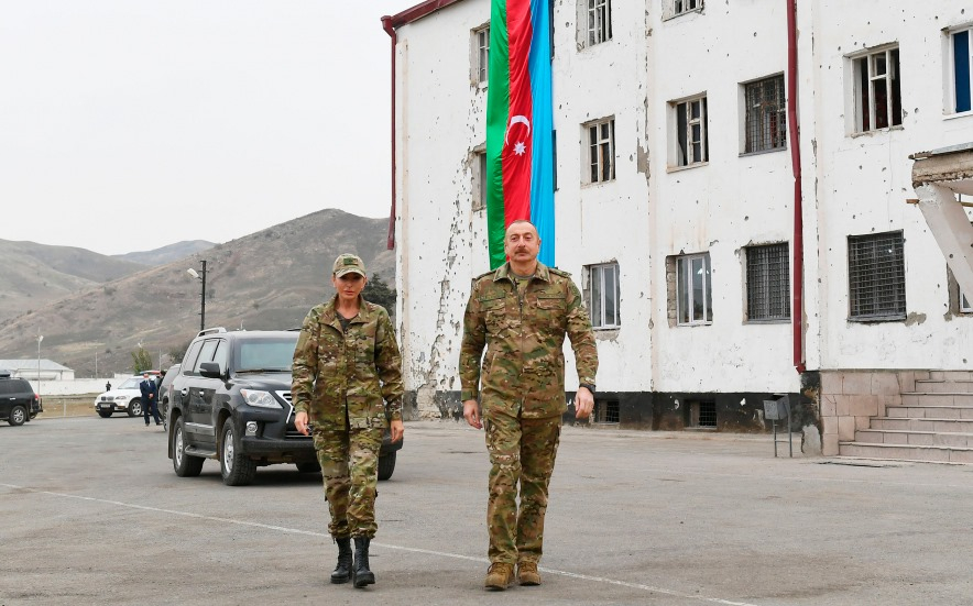 Ильхам Алиев и Мехрибан Алиева в освобожденных от оккупации районах
