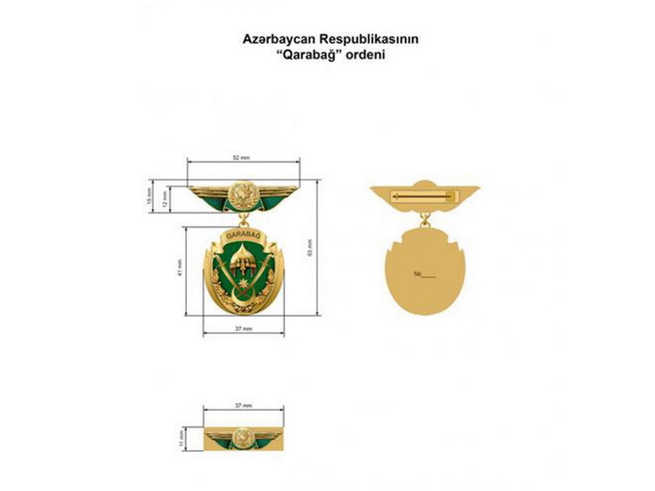Определен статут ордена "Карабах" Азербайджана