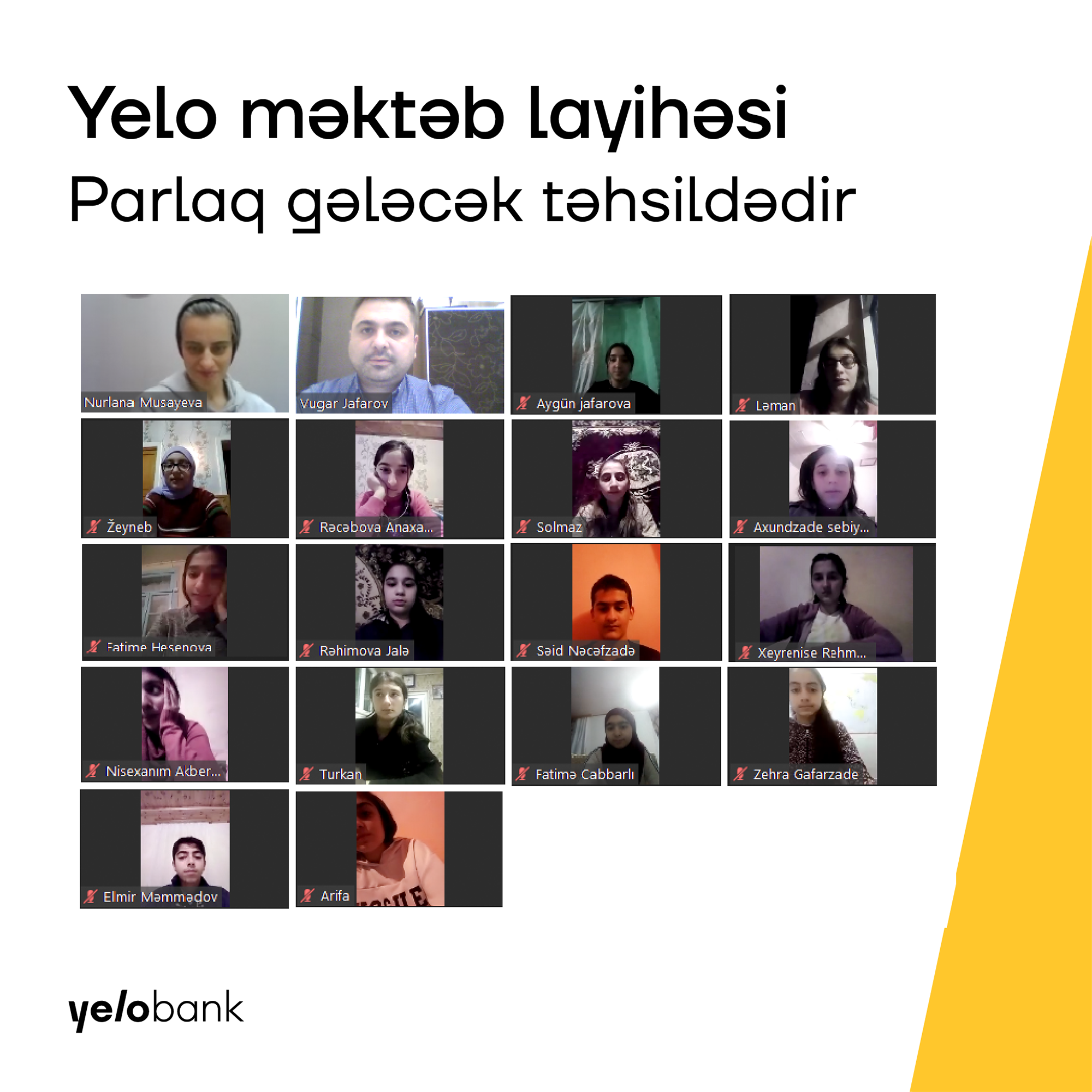 Yelo Bank запустил вторую часть социального проекта "Yelo school"