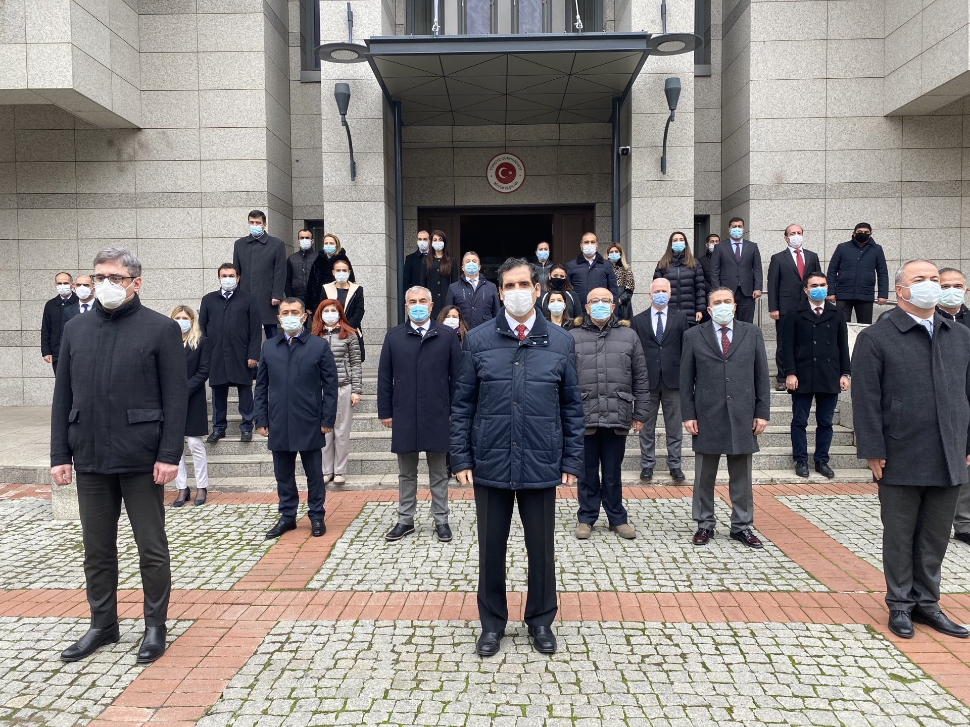 Сотрудники турецкого посольства почтили память шехидов второй Карабахской войны - ФОТО