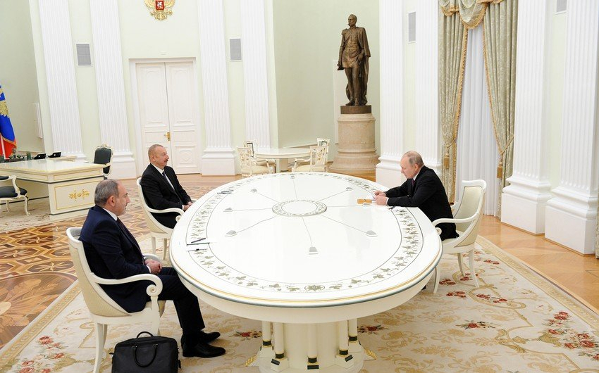 Лидеры Азербайджана, России и Армении подписали совместное заявление