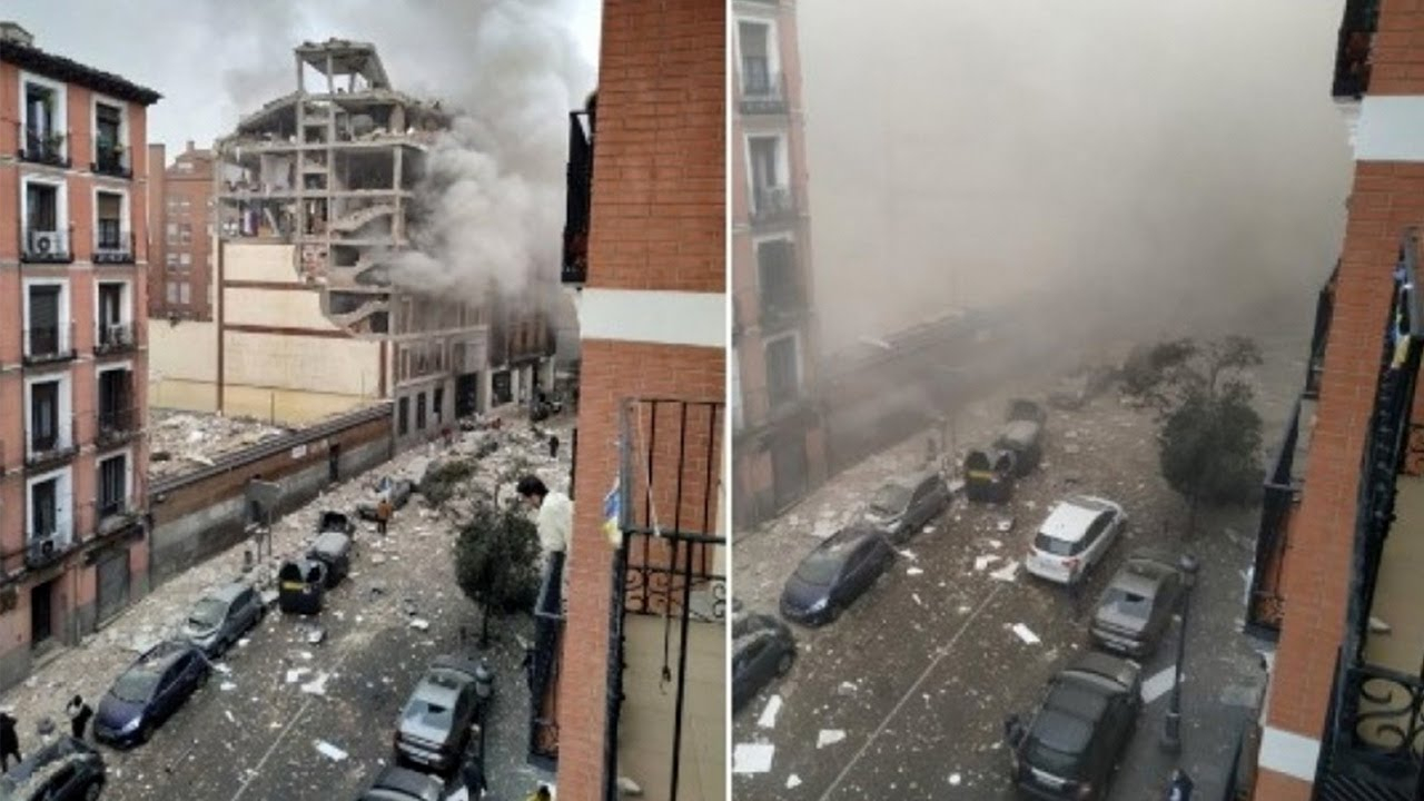 Мощный взрыв в центре Мадрида - ВИДЕО