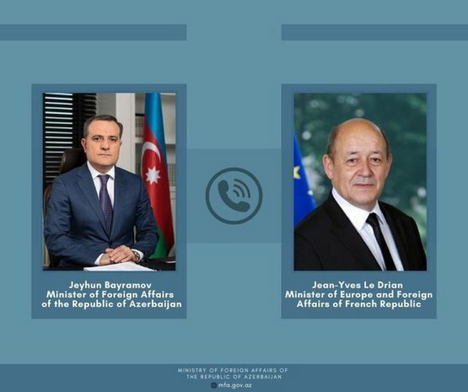 Состоялся телефонный разговор между министрами иностранных дел Азербайджана и Франции
