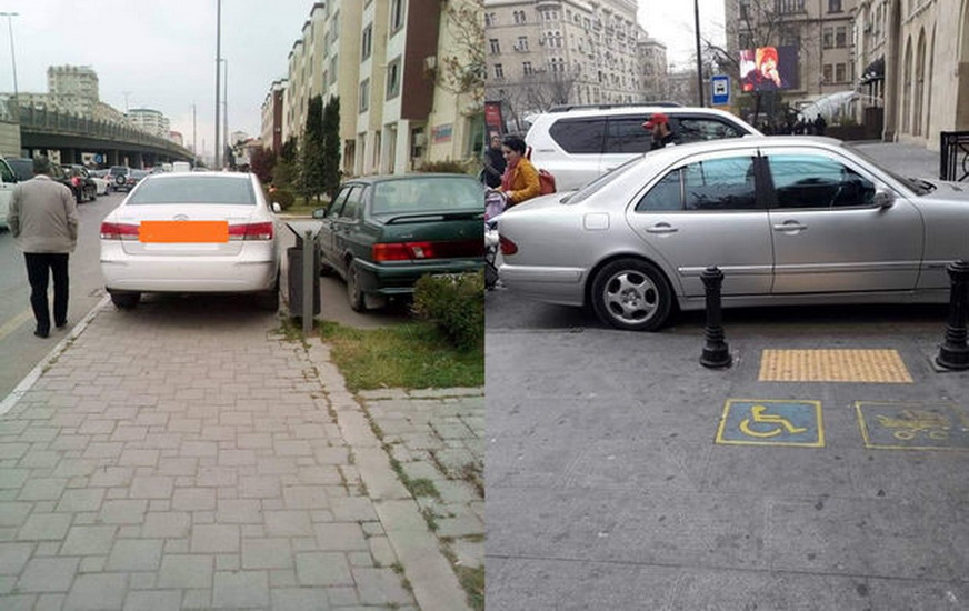 BNA о фактах парковки на тротуарах в Баку