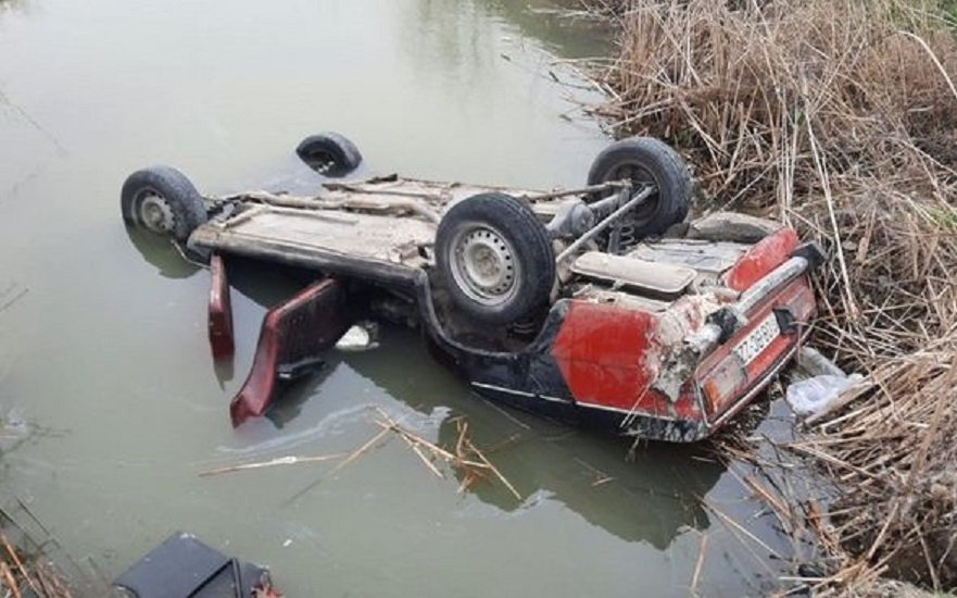 В Кюрдамире легковой автомобиль упал в водный канал, есть погибший и раненые - ФОТО