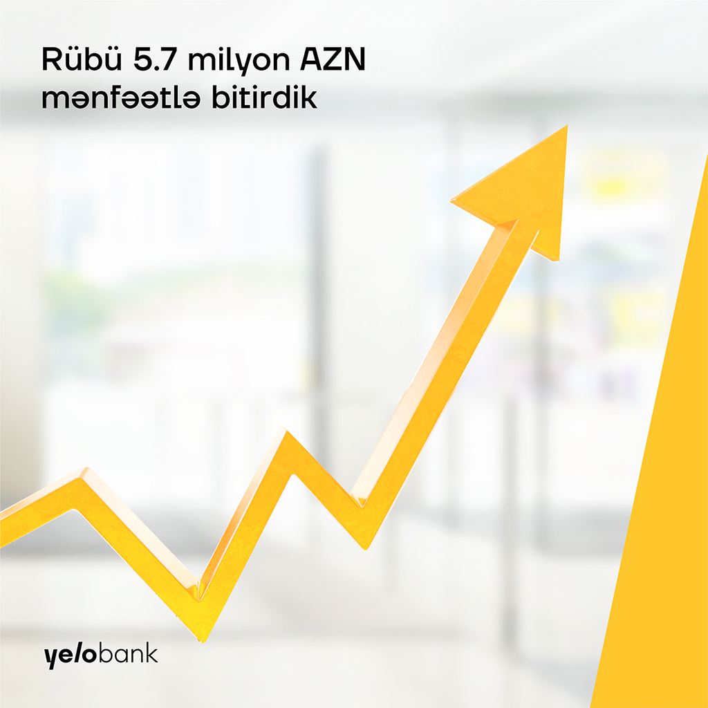 Yelo Bank завершил отчетный период с чистой прибылью 5.7 млн манатов