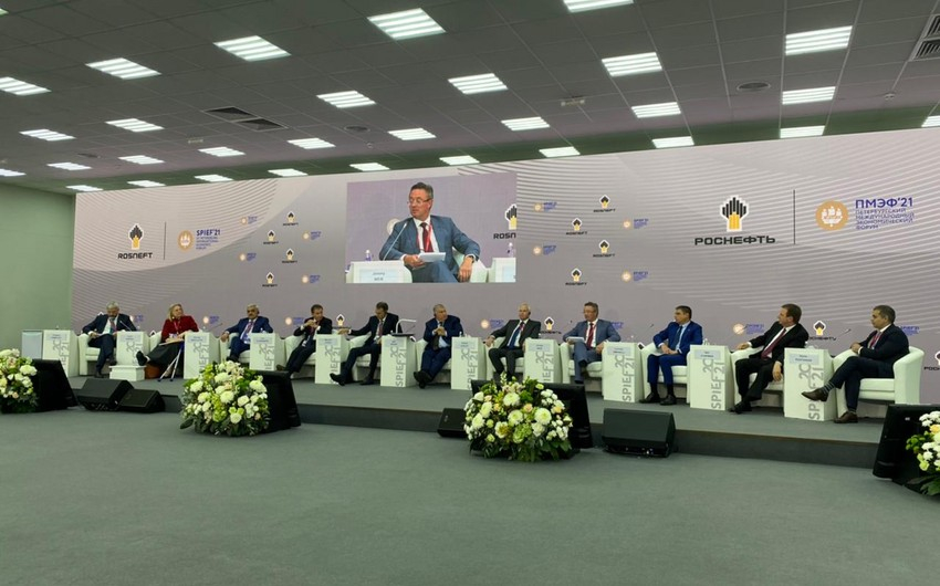 Президент SOCAR выступил на Петербургском международном экономическом форуме - ФОТО