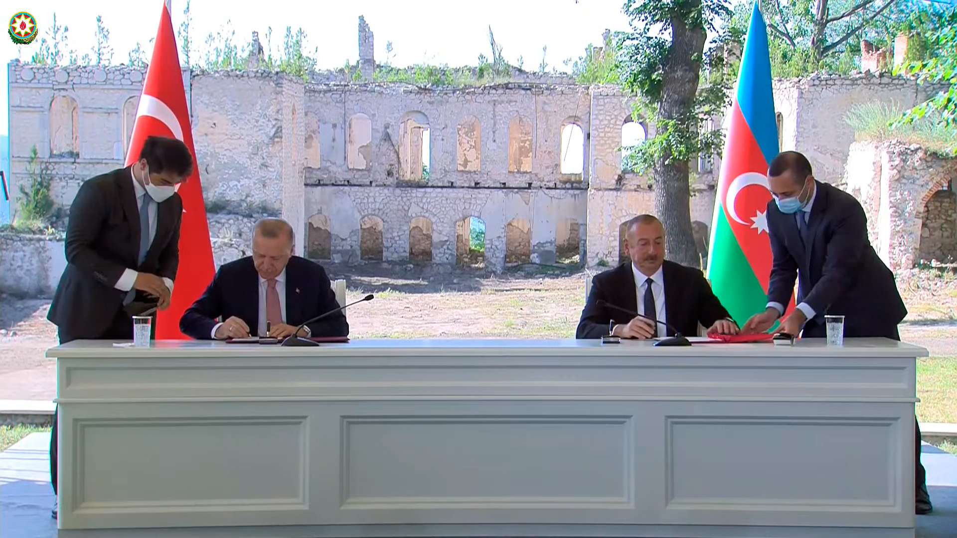 В Шуше прошла церемония подписания документов между Азербайджаном и Турцией - ВИДЕО