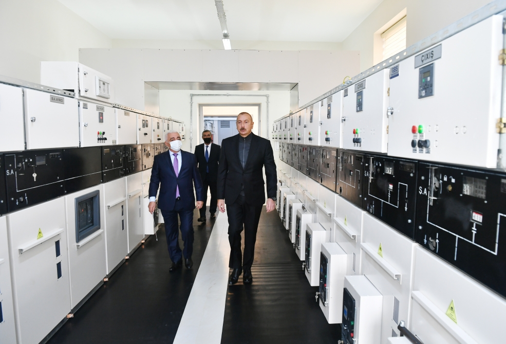 Президент Ильхам Алиев принял участие в открытии подстанции "Джебраил" - ФОТО