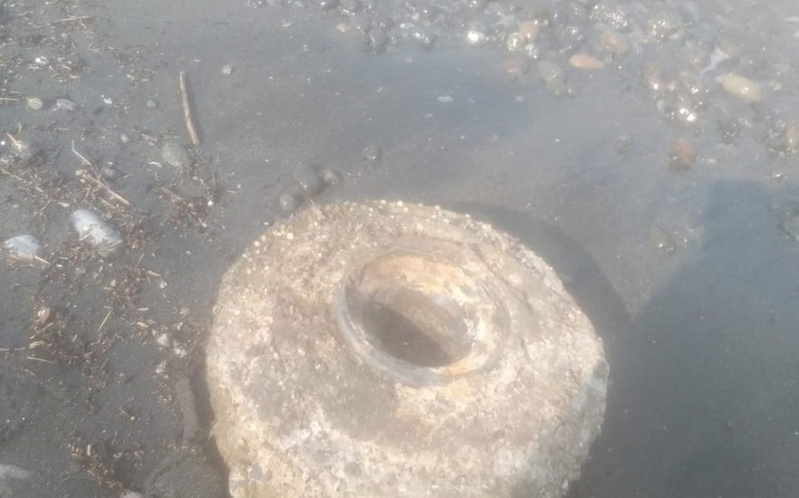 В Каспийском море обнаружена противотанковая мина - ВИДЕО